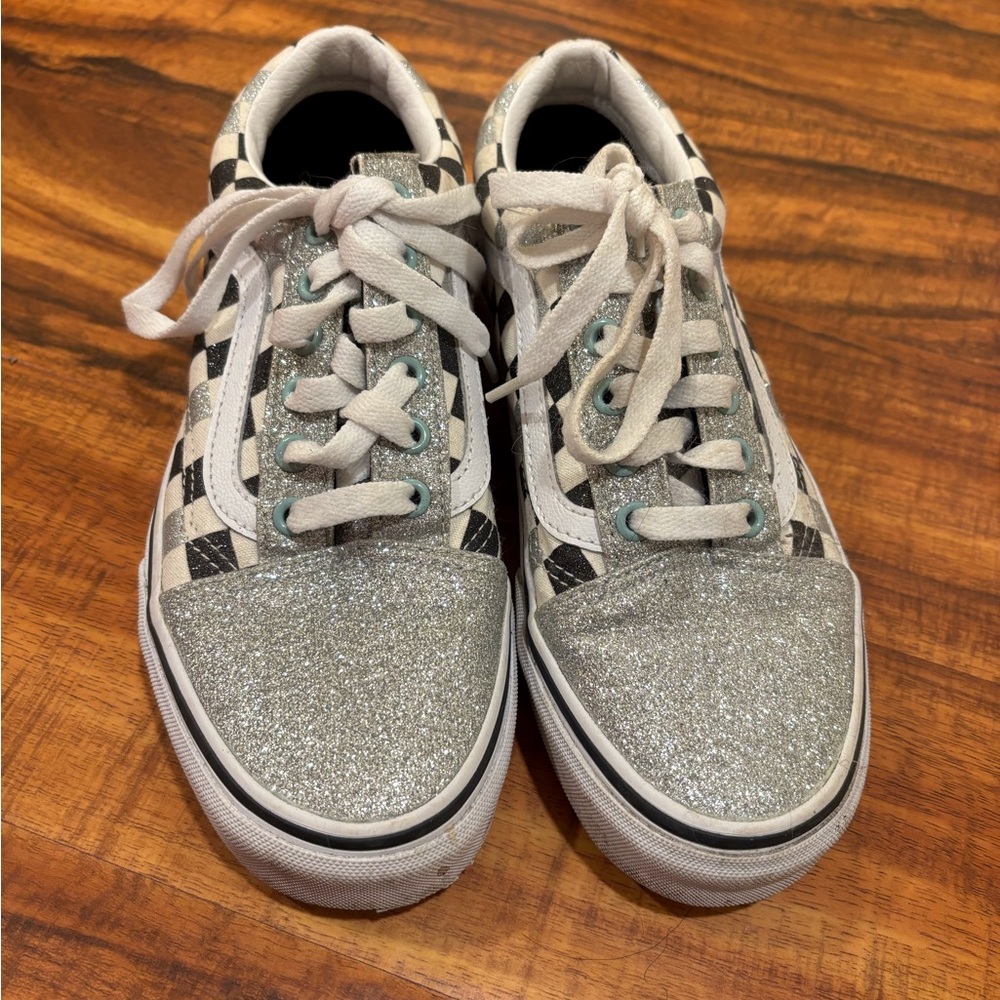 Van’s silver sparkle sneakers
